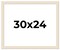 30x24 Wide Barnwood Picture Frame with UV-Resistant Acrylic & Acid Free Backing, Available in 6 Paint Finishes - Grey, Brown, White, and Black